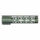 Guntec USA AirLok Series M-LOK Compression Free Floating Handguard w/Monolithic Top Rail, 9in, Green, GT-9ALC-GREEN