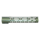 Guntec USA AIR-LOK Series M-LOK Compression Gen 2 Free Floating Handguard w/Monolithic Top Rail, 12in, Green, GT-12ALC-G2-GREEN