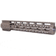 Guntec USA AR-15 12in Air-Lok Series M-LOK Compression Free Floating Handguard w/ Monolithic Top Rail, Flat Dark Earth, GT-12ALC-FDE