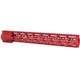 Guntec USA AR-15 15in Air-Lok Series M-LOK Compression Free Floating Handguard w/ Monolithic Top Rail, Anodized Red, GT-15ALC-RED