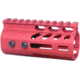 Guntec USA AR-15 4in Ultra Lightweight Thin M-LOK Free Floating Handguard w/ Monolithic Top Rail, Anodized Red, GT-4MLK-RED
