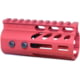 Guntec USA AR-15 4in Ultra Lightweight Thin M-LOK Free Floating Handguard w/ Monolithic Top Rail, Anodized Red, GT-4MLK-RED