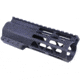 Guntec USA AR-15 6in Air-Lok Series M-LOK Compression Free Floating Handguard w/ Monolithic Top Rail, Anodized Black, GT-6ALC