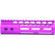 Guntec USA AR-15 7in Ultra Lightweight Thin M-LOK Free Floating Handguard w/ Monolithic Top Rail, Anodized Purple, GT-7MLK-PURPLE