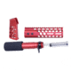 Guntec USA AR-15 Honeycomb Pistol Furniture Set, 7in, Anodized Red, AR-HCP-SET-RED