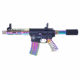 Guntec USA AR-15 Ultra Lightweight Thin M-LOK Free Floating Handguard w/ Monolithic Top Rail, 7in, Rainbow PVD, GT-7MLK-RPVD