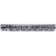 Guntec USA AR-15 Ultra Lightweight Thin M-LOK Free Floating Handguard w/ Monolithic Top Rail, 15in, Chrome, Black, GT-15MLK-BC