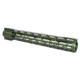 Guntec USA AR-308 15 AIR-LOK Series M-LOK Compression Free Floating Handguard With Monolithic Top Rail Gen 2, Anodized Green, GT-15ALC-G2-308-GREEN