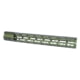 Guntec USA MOD LITE Skeletonized Series AR-15 M-LOK Free Floating Handguard w/ Monolithic Top Rail, 15in, Anodized Green, GT-15MDLTE-GREEN