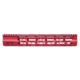Guntec USA Mod Lite Skeletonized Series M-Lok Free Floating Handguard w/Monolithic Top Rail, 12in, Red, GT-12MDLTE-RED