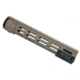 GUNTEC USA Thin Profile Free Floating Handguard w/Removable Rails Monolithic Top Rail,.308 Cal,12in,Cerakote Flat Dark Earth CK308-12-E
