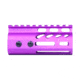 Guntec USA Ultra Lightweight Thin M-LOK System Free Floating Handguard w/Monolithic Top Rail, 4in, Purple, GT-4MLK-PURPLE