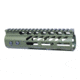 Guntec USA Ultra Lightweight Thin M-LOK System Free Floating Handguard w/Monolithic Top Rail, 7in, Green, GT-7MLK-GREEN