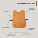 HALF RACK Premium Hunter Orange Safety Vest, Orange, Medium, HR1500