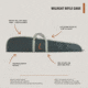 HALF RACK Wildcat Long Gun Large Case, Rifle, Dark Grey/Light Grey/Orange, Large, HR1020