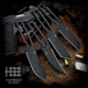 Halfbreed Blades Compact Field PVD DP Fixed Blade Knife, 8.13in Overall, 4in Black PVD VG-10 Stainless Drop Point Blade, Skeletonized Handle, Plastic Sheath, CFK-01-BLK