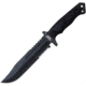 Halfbreed Blades Large Infantry Knife, 6.88 black Teflon coated partially serrated K110 , Black G10 handle, LIK-01 BLK