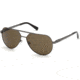 Harley Davidson Eyewear HD0931X Sunglasses - Shiny Gunmetal Frame, Brown Lenses, 61 mm Lens Diameter HD0931X6108E