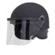 Hatch Polycarbonate Riot Helmet Half Shell w/combi fit pads and 3mm Face Shield, Flat Black, 6 1/2in-7 3/8in 
