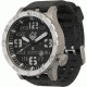 Hazard 4 Heavy Water Diver, 50mm Titanium GMT Watch with Tritium, Black Dial, White Texts, Green/Yellow Tritium, HWD-TI-G-W-KW-GGYG