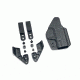 Hazmat Holster Works NV3 Smith and Wesson Shield 9/40 IWB/AIWB Kydex Ambidextrous Holster, Black, NV3-Shield-9-40-0001