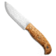 Helle Helle Nordlys Fixed Blade Survival Knife Curly Birch 4.8" Satin 14C28N #671, Wood, Sandvik 14C28N, adult, BHQ-203828