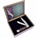 Hen &amp; Rooster 170Th Anniv Trapper Folding Knife, Mirror SS Clip/ Spey Blades, Stag Bone Handle, HR312170DS