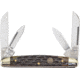 Hen &amp; Rooster Congress Antique Green Bone Folding Knife, Mirror finish stainless twin sheepsfoot and twin p, Antique green jigged bone handle, 214-AGB
