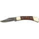 Hen &amp; Rooster Damascus Lockback Folding Knife, 2.5in, Damascus Steel Blade, Burl Wood Handle HR351BLD
