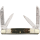 Hen &amp; Rooster Deer Hunter Congress Folding Knife,3.375in closed,Stainless Blade, Genuine Deer Stag Handle HR214DSDH