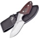 Hen &amp; Rooster Fixed Blade Black Pakkawood Knife, 2.63" mirror finish stainless blade, Brown pakkawood handle, HR-013PW