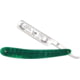 Hen &amp; Rooster Razor Bone Folding Knife, 4.25 in, Stainless Steel, Sheepfoot Blade, Green Pick Bone Handle, HRI401GPB