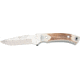 Hen &amp; Rooster Hunter Fixed Blade Knife, 4.125in, Stainless Blade, Genuine Stag Handle HR3225