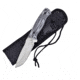 Hen &amp; Rooster Knife, 8.5in Overall, 3.75in Satin SS Blade, Black/White Textured G10 Handle, Black Nylon Sheath, HR-006BLK