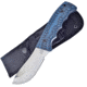 Hen &amp; Rooster Skinner Black/Blue Knife, 4 satin finish stainless skinner blade, Black and blue sculpted G10 handle, HR-005BL