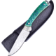Hen &amp; Rooster Small Hunter Green Bone Knife, 7in Overall, 3.25in Mirror 440 SS Blade, Green Jigged Bone Handle, Black Leather Sheath, HR-5019AGB