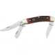 Hen &amp; Rooster Sowbelly Red Folding Knife, Red Walnut Jigged Handle HR283RWJ