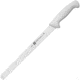 HENCKELS ZWILLING Twin Master Slicer Knife, 17.25in Overall, 12in Satin Finish Serrated Stainless Blade, White Plastic Handle, 32302-304