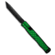 Heretic Knives Cleric II Automatic Folding Knife, 4.25in, CPM MagnaCut, Tanto Blade, Aluminum, Steel, Black/Green Handle, Plain, Black/Green/Black, 10.00 inch, BHQ-198373