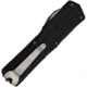 Heretic Knives Auto Colossus OTF Automatic Folding Knives, 3.5in, Stonewash Finish CPM MagnaCut Stainless Blade, Recurve Blade, Black Aluminum Handle, H0422A