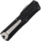 Heretic Knives Auto Colossus OTF Automatic Folding Knives, 3.5in, Satin Finish Partially Serrated CPM MagnaCut Stainless Tanto Blade, Black Aluminum Handle, H0402B