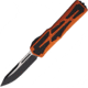 Heretic Knives Auto Colossus OTF Automatic Folding Knives, 3.5in, Two-Tone Finish CPM MagnaCut Stainless Drop Point Blade, Orange Aluminum Handle, H03910AORG