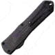 Heretic Knives Auto Manticore E OTF Automatic Folding Knives, 3in, Black DLC Coated Partially Serrated Elmax Steel Bowie Blade, Black Anodized Aluminum Handle, H026B6BPUCF