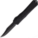 Heretic Knives Auto Manticore X OTF Automatic Folding Knives, 3.75in, Black DLC Coated Elmax Steel Bowie Blade, Black Anodized Aluminum Handle, H030B6APUCF