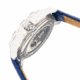 Heritor Automatic Bonavento Semi-Skeleton Leather-Band Watch, Silver/Blue, One Size, HERHR5603