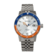 Heritor Automatic Dominic Bracelet Watch w/Date, Blue/Orange/Silver - Mens, HERHR9802