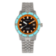 Heritor Automatic Edgard Bracelet Diver's Watch w/Date, Light Blue/Black, One Size, HERHR9102