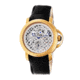 Heritor Automatic McKinley Skeleton Dial Leather Strap Watch, Gold/White, Standard HERHR4003