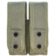 High Speed Gear Duty Double Pistol TACO Magazine Pouch - Covered Plus w/ MOLLE, Olive Drab, 4.5&quot;L x 1.5&quot;W x 6.25&quot;-7&quot;H, 41PX02OD