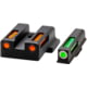 HiViz LiteWave H3 Tritium/Litepipe Night Sights, Smith &amp; Wesson M&amp;P 380 Shield EZ, Green Front w/ White Ring, Orange Rear, Black, EZN421